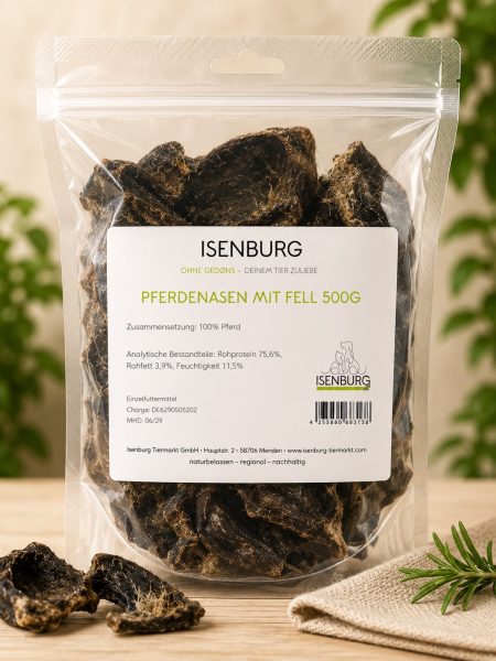 Isenburg Pferdenasen mit Fell 500g